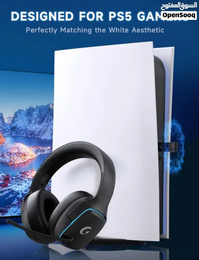 سماعات ألعاب لاسلكية Gvyugke بتردد 2.4 جيجاهرتز لأجهزة PS5 وPS4 والكمبيوتر الشخصي وSwitch - سماعات أ 2