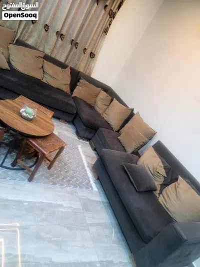 طقم كنبايات كورنر مع ثنائية وبرادي 2 4