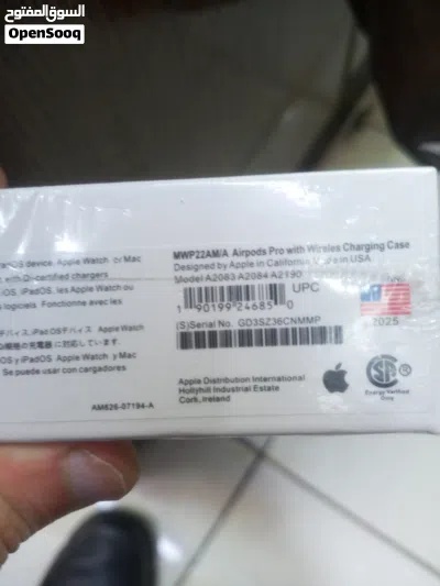 سماعات (الجيل الأول) Apple AirPods Pro - مجددة كل ملحقاتها والكرتونة معها 2