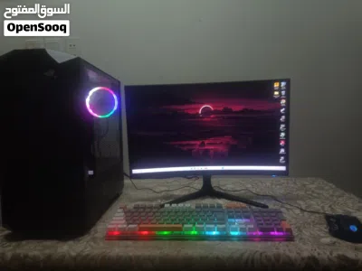 تجميعة قيمنق متكاملة PC مع شاشة وملحقاتها للبيع جاهز للعب) 4