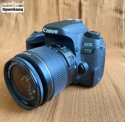 كاميرا كانون Canon EOS 77D دقة 24MP بحالة ممتازة مع عدستين و3 بطاريات وحقيبة للبيع 4