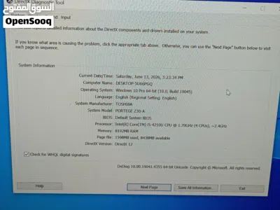 لابتوب توشيبا i5 الجيل الرابعو 3