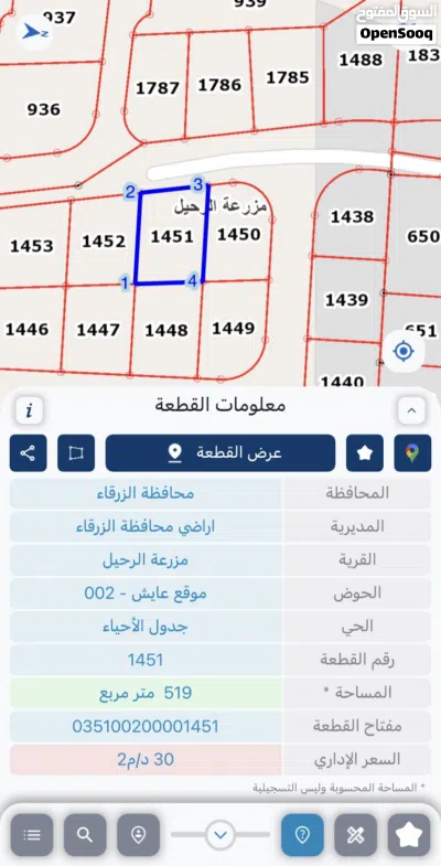 قطع اراضي عدد 2 في الزرقاء ضاحية البستان مطلات على شارع القدس من المالك مباشره 2