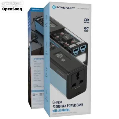 Powerology Énergie 27000mAh Power Bank with AC Outlet - Black 2