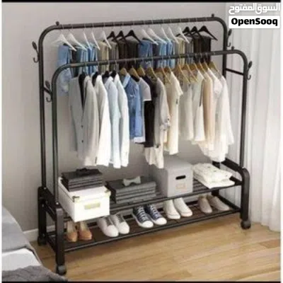 Multifunction double pole cloth hanger 3