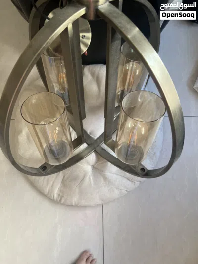 ثريا نحاس 4 شمعات + كراسي مدخل مع طاوله وسط صغيره 2