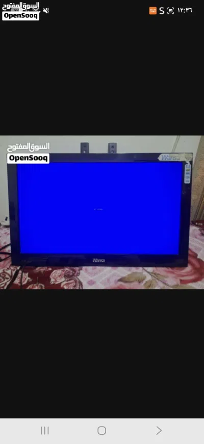 شاشه وانثى 24 بوصه بدون ريموت مع الرسيفر والحامل والطبق السعر 8 دينار 2