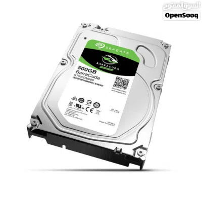 للبيع هارد ديسك داخلي Seagate BarraCuda بمساحة 500 جيجابايت - بحالة ممتازة مع كيبل ساتا 2