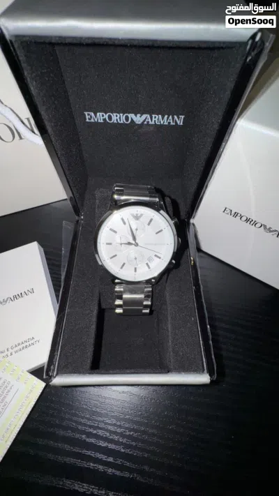 Emporio Armani AR11169 Mens Chronograph Watch New Full Set/ جديده كامل المرفقات ساعة إمبوريو أرماني 4