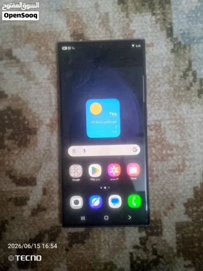 جهاز S23 Ultra 256GB لون اسود الحالة نظيف 99% مابي خدوش شاحن اصلي فقط بدون كارتونة البطارية ممتازة م 3