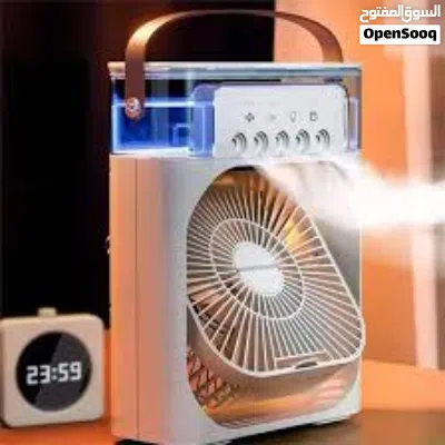 Buy1 Get1 Free Mini Air Cooler Fan with Mist Spray & LED Lights – USB Rechargeable 4