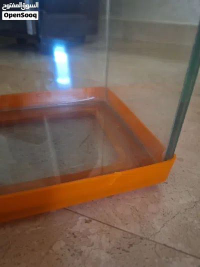 fish tank حوض سمك مستخدم استخدام يوم واحد فقط القياسات موضحه في الصوره زجاج 3