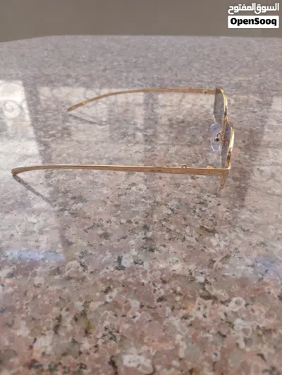 Gold Frame Black Lens Rectangular Sunglasses 3