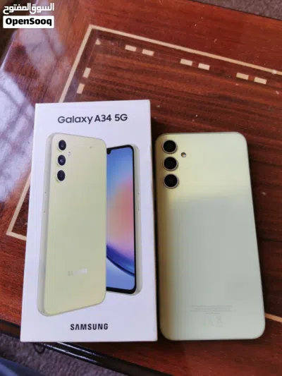 سامسونج A34 5g مستعمل حالة ممتازة 128 رام 8+8=16 2