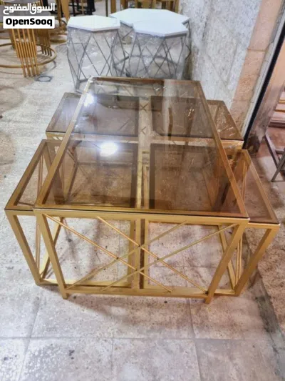 طقم طربيزات 5قطع معدني مودرن للبيع 3