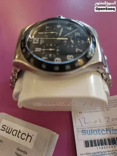 ساعة سواتش أصلية Swatch Irony Chrono YVS444G فل باكج كرتونة وضمان 3