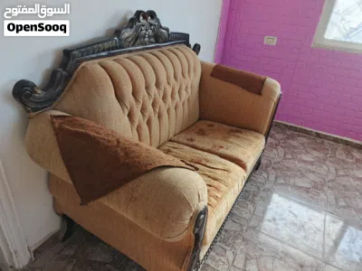 طقم كنب خشب زان ومحفر بسعر مغري 2