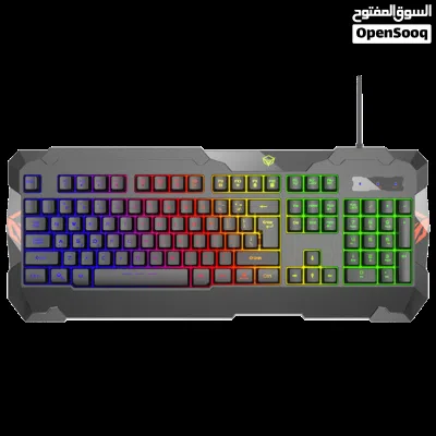 MEETION C505 GAMING 4 IN 1 KIT KEYBOARD MOUSE HEADPHONE AND MOUSE PAD-كيبورد وماوس سلكي قيمينق مضيء 3
