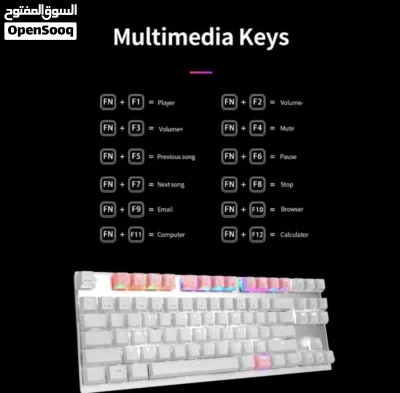 كيبورد موتو سبيد CK82 ميكانيكية ابيض 4