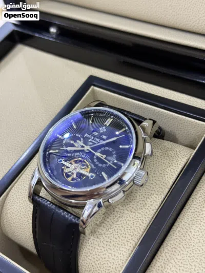 ساعة Patek Philippe فاخرة – توربيون أزرق جلد طبيعي – سوبر ماستر كوالتي VIP 2