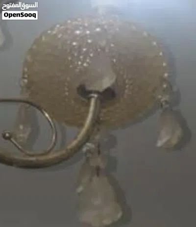 ثريات كرستال لون ذهبي عدد 2 2