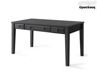 Modern Home Office Desk - Grey Oak Wood Grain (Large Surface + Storage) 3
