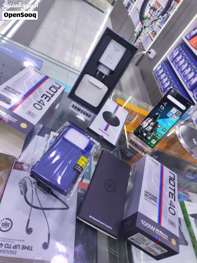الاحديث note 40 pro plas تيتانيوم جيجا 256 رام 24 معه كامل اغراضو الاصلية متوفر توصيل 2