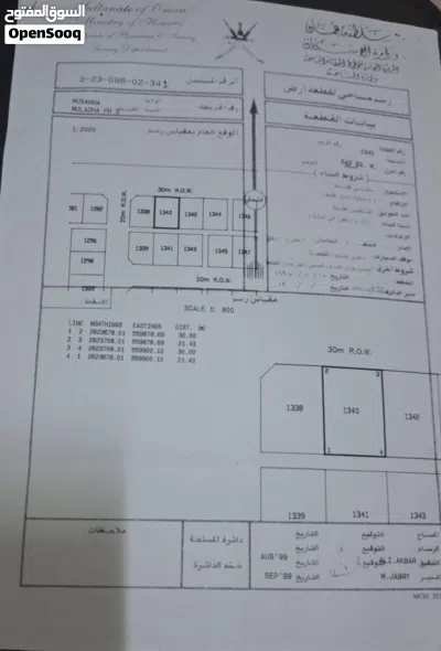 للبيع عدد 5 أراضي قريبه من بعض في المصنعه ودام الغاف + قطعه في الملده خلف الكليه بمساحات 600 متر 2