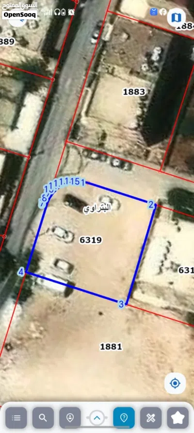 ارض 357 متر سكني على شارعين شارع فرعي وشارع مغلق الأرض قريبه على شارع 36 جدا موقع مميز وبين الخدمات 4