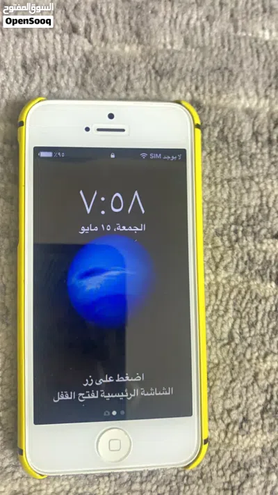آيفون 5 بحاله ممتازه شاشه جديده وبطاريه جديده فقط نقطه تشغيل تحتاج تبديل تشتغل بس يحتاج تضغط كثير 2