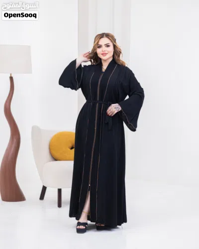 عبايات خليجية سواد فاحم كويتي 2