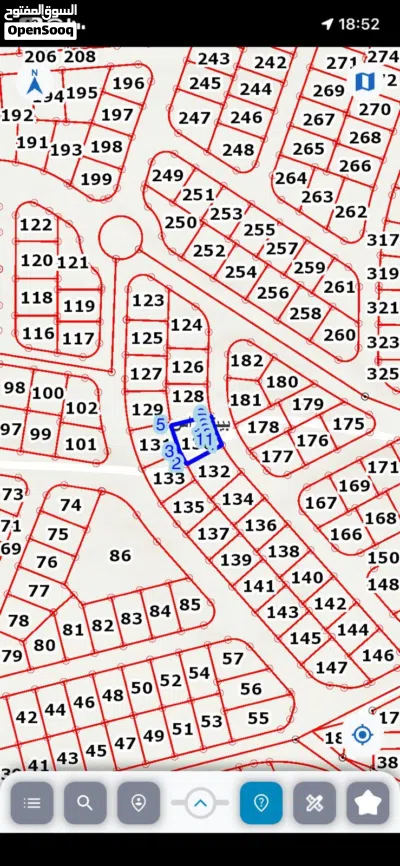 ارض سكنية مرتفعة ومطله اطلاله جميله جدا ، تقسيم وافراز جديد ، غربيه جنوبيه 548م،بسعر مغري 3