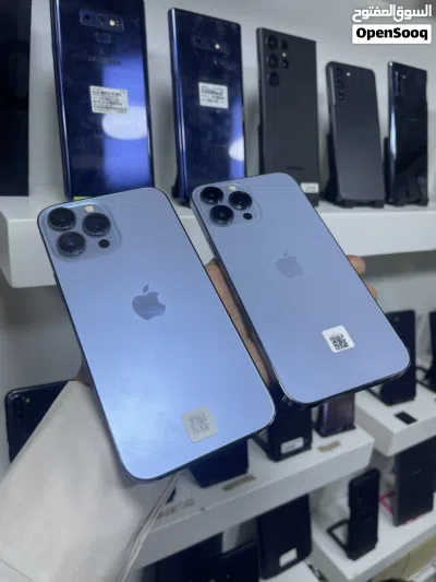 انضف ايفون 13برو ماكس وكاله ولا مغير قطعه 256g رسمي وكاله اللون البحري فقط 449$ مكتم 3