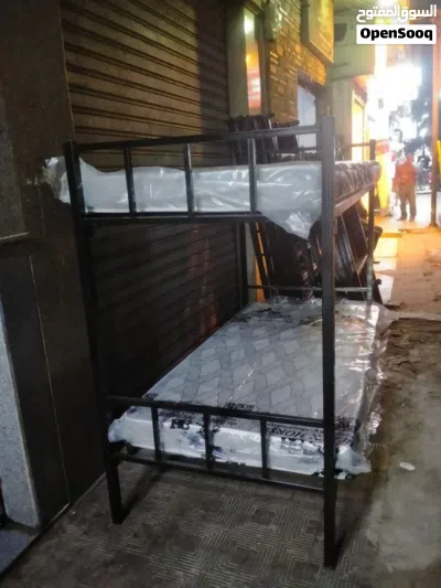 سرير حديد بملل حديد دورين للعمال والشركات والمصانع والمؤسسات Furniture oh 4
