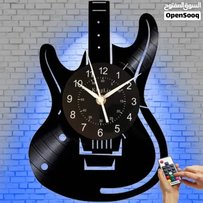 ساعةحائط تصميم جيتارمع ضوءLID 2