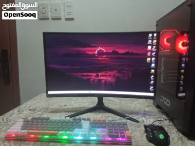 تجميعة قيمنق متكاملة PC مع شاشة وملحقاتها للبيع جاهز للعب) 4