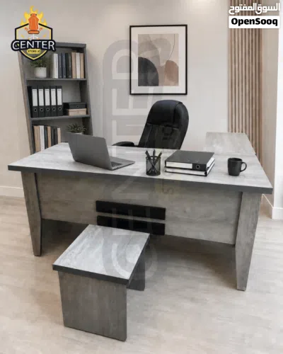 عرض جديد طقم مكتب كامل 4 قطع بــ 99 دينار فقط مكتب بقياس 160X70cm+جانبيه +خزانه +طاوله وسط واقل سعر 4