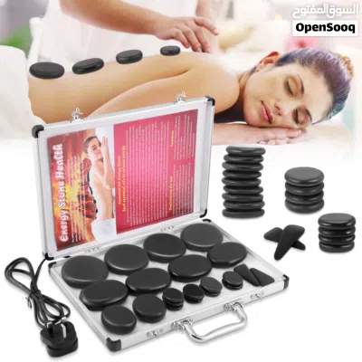 جهاز تسخين أحجار المساج الساخنة مع 16 حجر بازلت Spa Hot Stone Heating Box 3