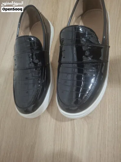 كندرة كحله موديل Gordon Rush Shoes kids 10 Penny Loafers Black Leather Casual Slip On Moc Toeالاطفال 2