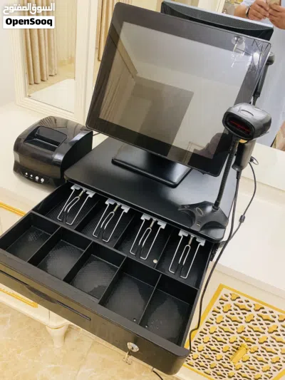 منظومة مبيعات لمس نزله عليها سفتوير سهل معه قاري بركود وطابعة كودسعر 2500د.ل 2