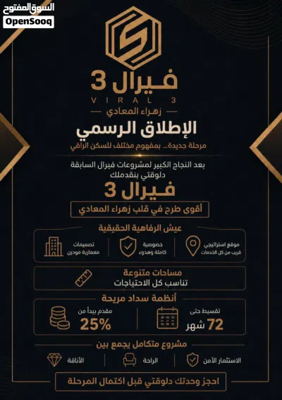 شقة في زهراء المعادي علمنا خصم ⁦⁦8⁩⁩% 4