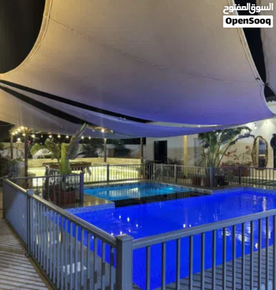 متوفر شالي للايجار اليومي مناسبات حفلات الموقع السيب A chalet is available for daily rent for party 3
