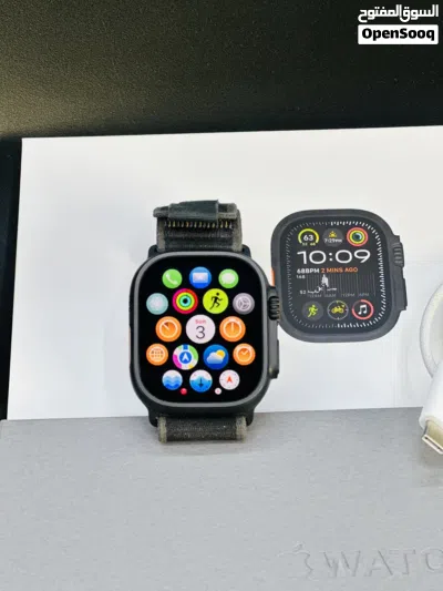 Apple Watch ultra 2 49 MM black battery 2 months under warranty health 100% with box and charger. 2