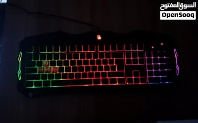 Gaming Keyboard - Bloody (A4Tech) with Red WASD & RGB Backlighting كيبورد قيمنق ماركة Bloody (A4Tec 4