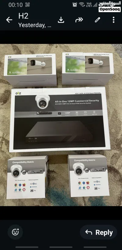 نظام كاميرات مراقبة احترافي 4 كاميرات 6MP Full Color مع تسجيل NVR PoE لأعلى سعر 2