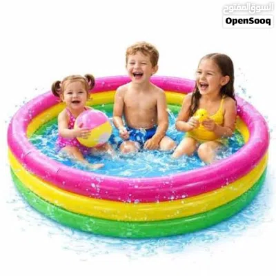 مسبح بركة سباحه تتسع 3 اطفال بركه سباحة الاطفال الاصليه انتكس و بيست واي مكفوله مسابح برك 3