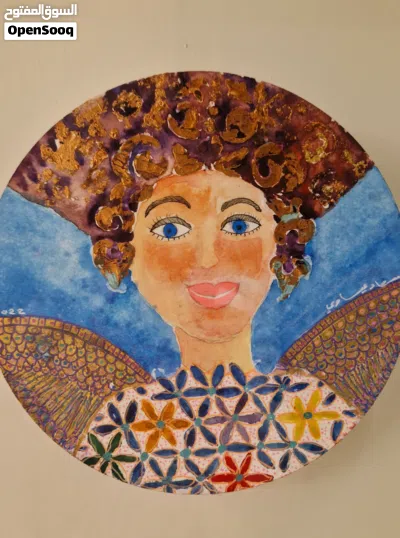 Watercolour framed 38x38cm by Suad Issawi 2