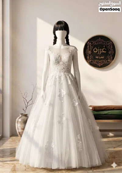 فستان زفاف منفوش وكبير يلبس من m-XL 2
