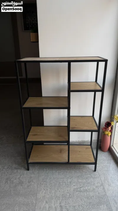 Shelving unit TRAPPEDAL 5 shel.oak/black 3
