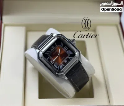 ساعات كارتيير (Cartier) الرجالية الراقية - فخامة الجلد الفاخر متوفر حصرياً لدى براند للساعات 4